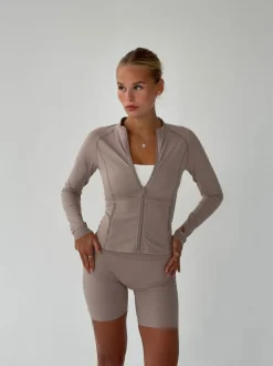 Design By Si Essential zip up jakke - Ash New