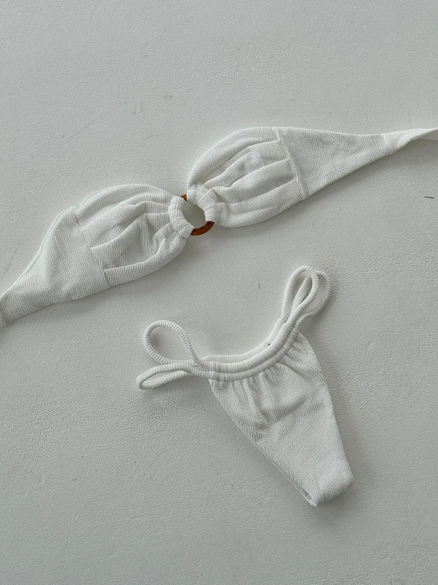 Design By Si Eva bandeau bikini - Hvid Discount