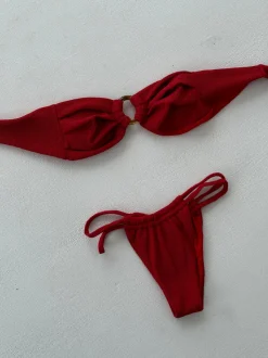 Design By Si Eva bandeau bikini - Rød Online
