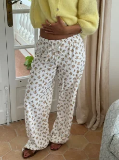 Design By Si Fannie bukser - Gule blomster Sale