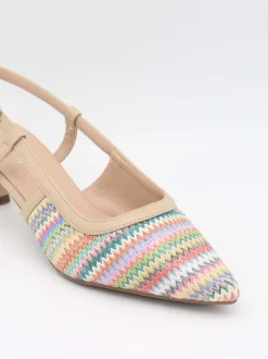 Design By Si Fantella slingback hæle med mønster - Multifarvet Hot