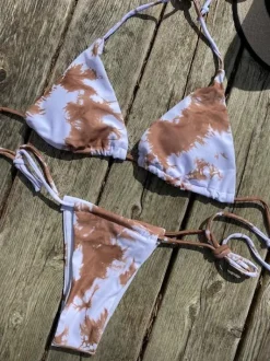 Design By Si Fay bikini hvid/brun Discount