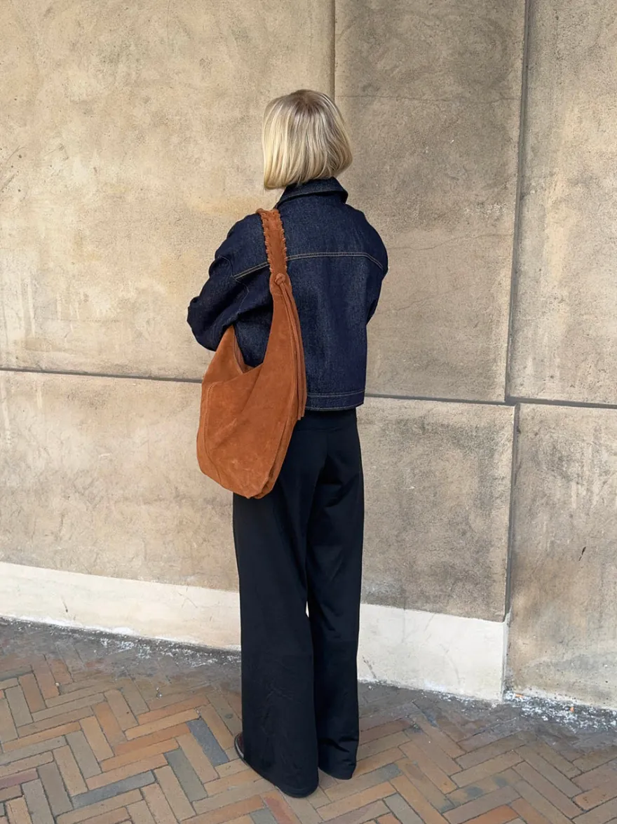 Design By Si Fiala suede taske - Brun Clearance