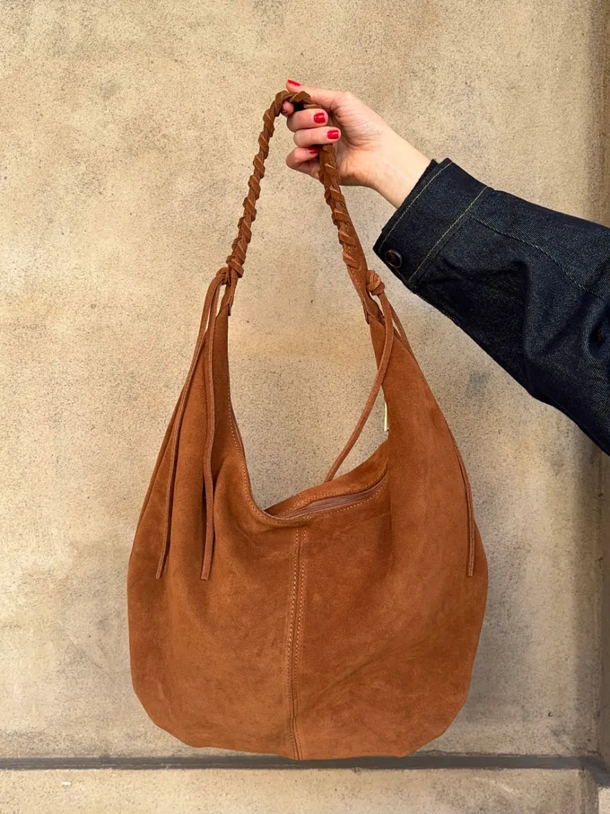 Design By Si Fiala suede taske - Brun Clearance
