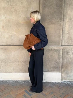 Design By Si Fiala suede taske - Brun Clearance