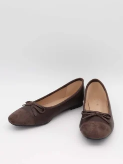 Design By Si Fione ballerinaer i ruskind - Brun