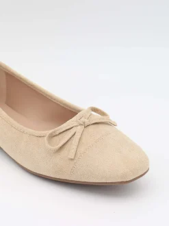 Design By Si Fione ballerinaer i ruskind - Beige Discount