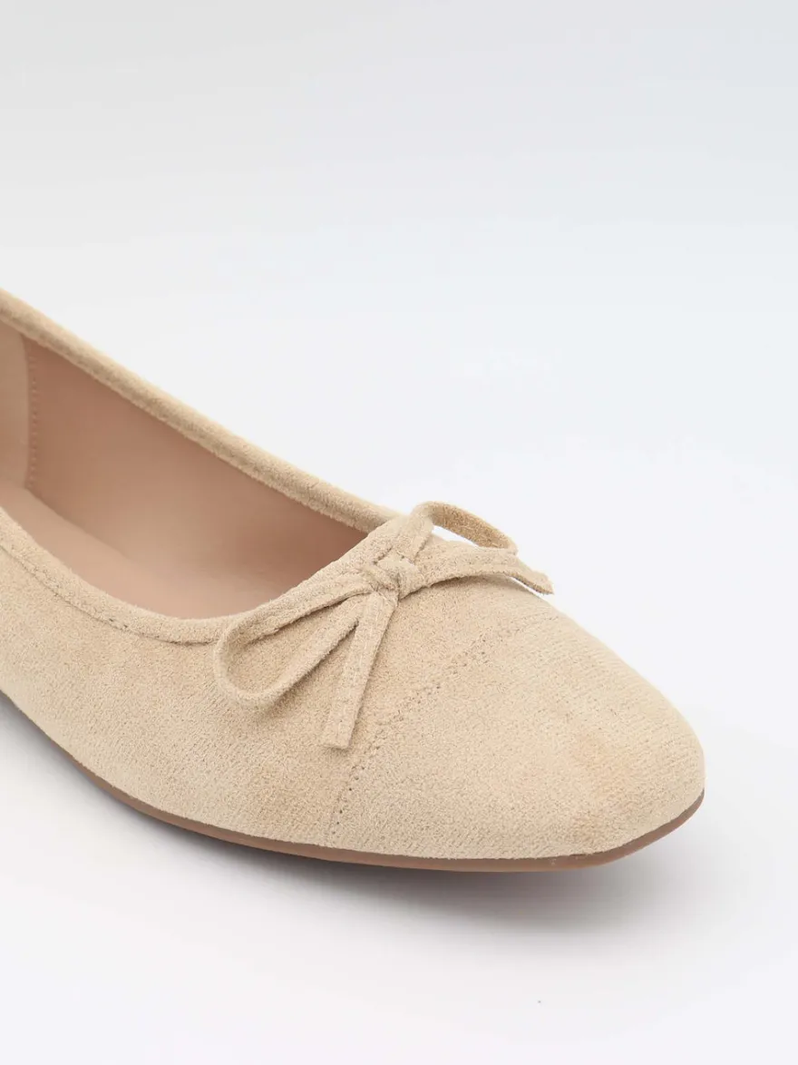Design By Si Fione ballerinaer i ruskind - Beige Discount