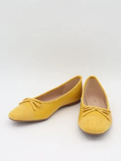 Design By Si Fione ballerinaer i ruskind - Gul Best