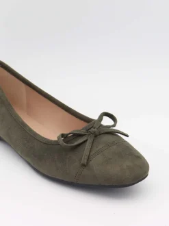 Design By Si Fione ballerinaer i ruskind - Kaki Online
