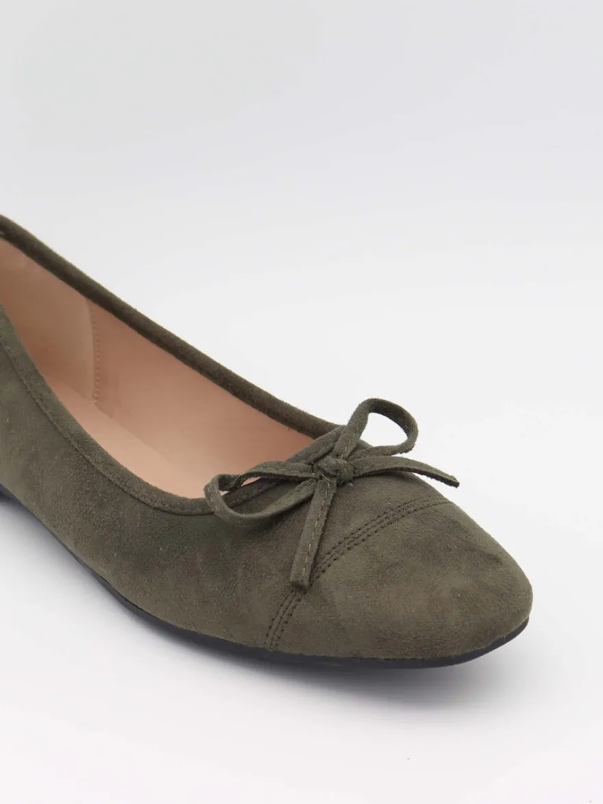 Design By Si Fione ballerinaer i ruskind - Kaki Online