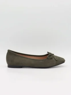 Design By Si Fione ballerinaer i ruskind - Kaki Online