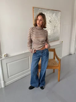 Design By Si Floraline lavtaljede jeans - Blå denim Clearance