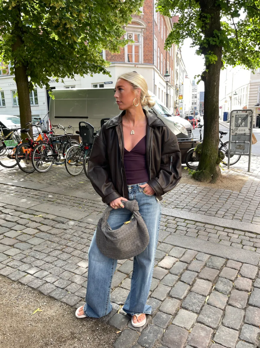 Design By Si Florence taske i ruskind - Grå Discount