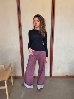 Design By Si Florine bluse med lange ærmer - Sort