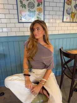 Design By Si Florine figursyet t-shirt - Taupe Online