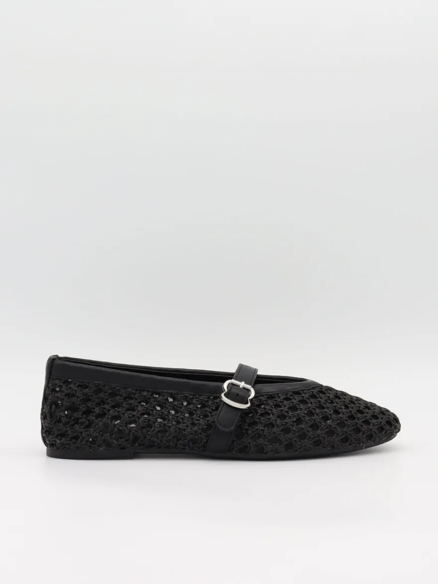 Design By Si Flotana ballerina - Sort Outlet