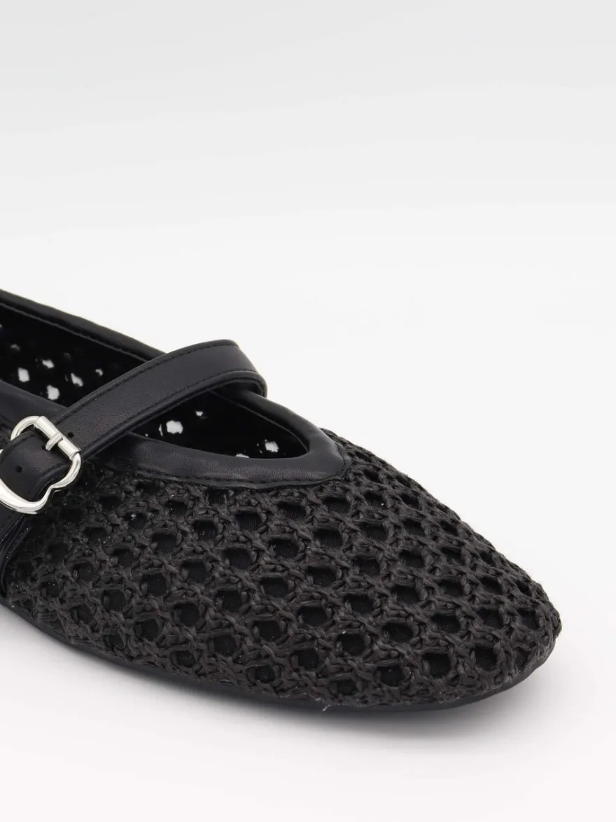 Design By Si Flotana ballerina - Sort Outlet
