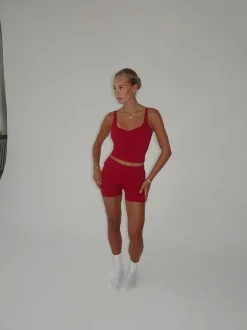 Design By Si Folded essential shorts - Cherry Hot
