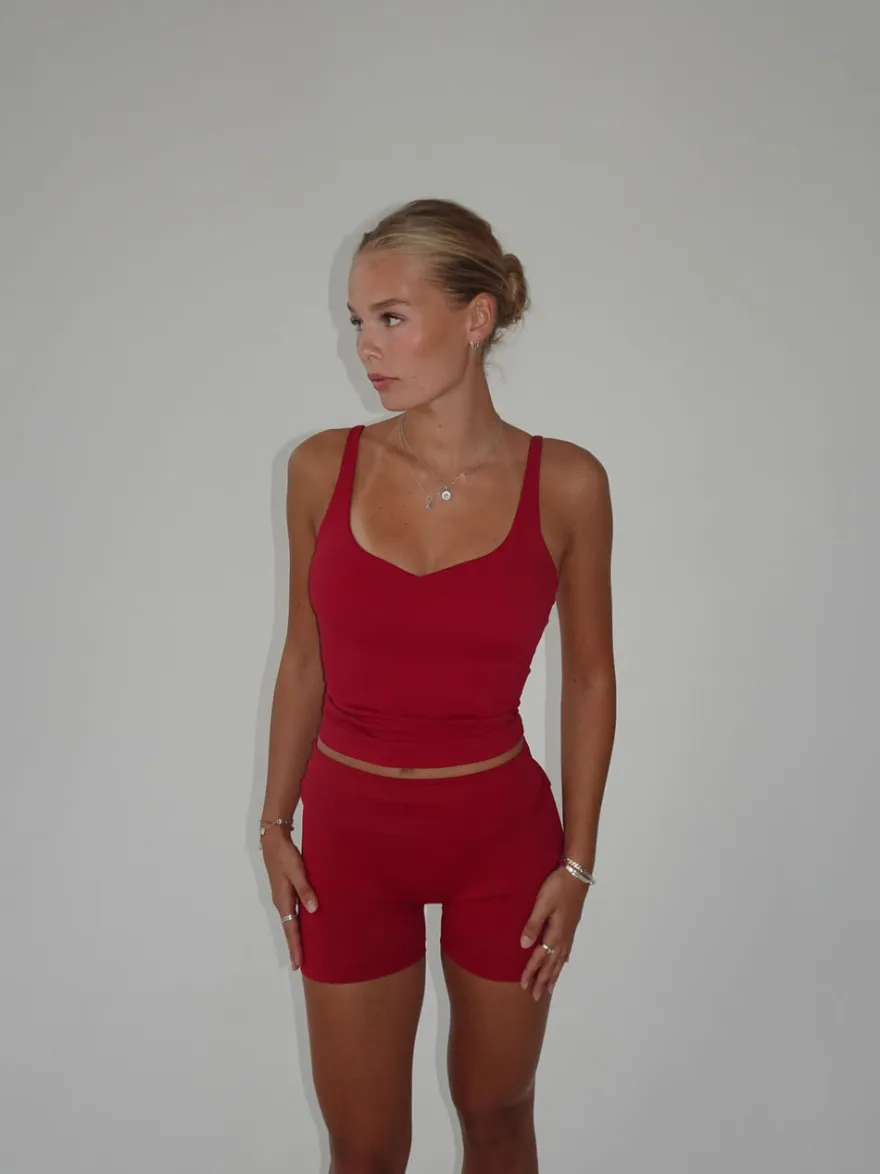 Design By Si Folded essential shorts - Cherry Hot