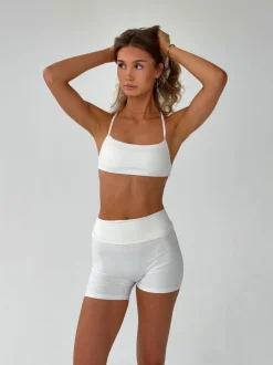 Design By Si Folded essential shorts - Marshmallow Outlet