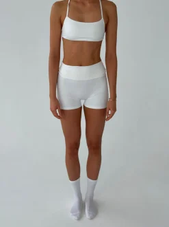 Design By Si Folded essential shorts - Marshmallow Outlet