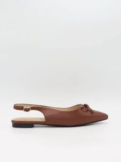 Design By Si Folina ballerina med sløje - Brun