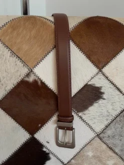 Design By Si Forge Bælte - Brun/sølv Sale