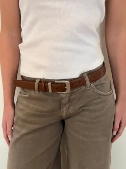 Design By Si Forge Bælte - Brun/sølv Sale