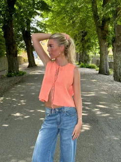Design By Si Frigg strikket top - Koral Discount