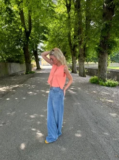 Design By Si Frigg strikket top - Koral Discount