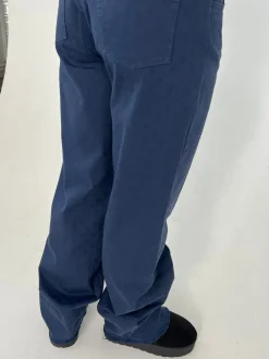 Design By Si Gabardin jacquard jeans - Navy Sale