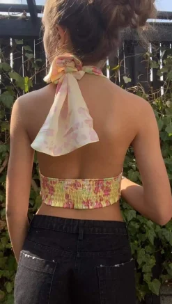 Design By Si Gianna blomstertop - gul