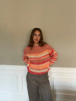 Design By Si Helin striktrøje - Rød/Orange Outlet