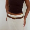 Design By Si Heritage bælte - Brun/guld Sale