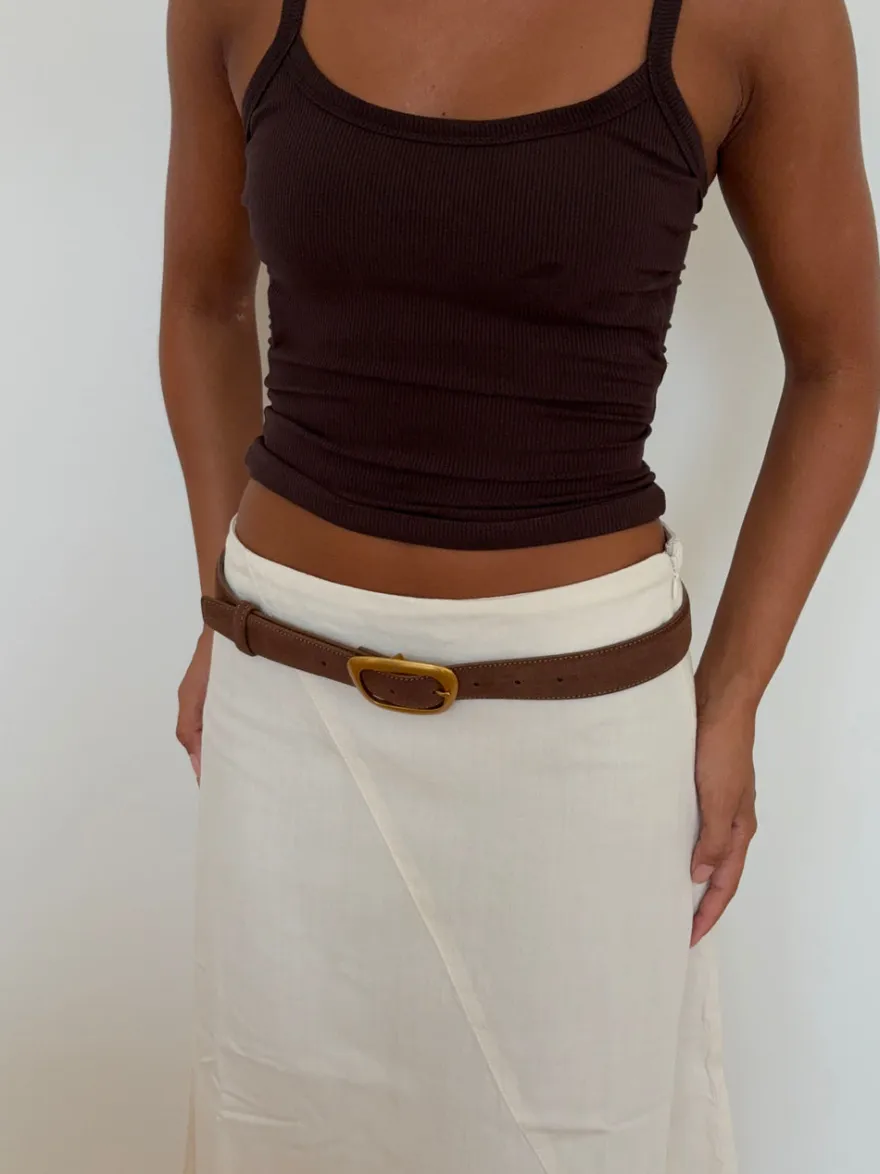 Design By Si Heritage bælte - Brun/guld Sale