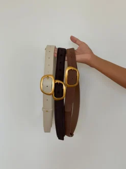 Design By Si Heritage bælte - Brun/guld Sale