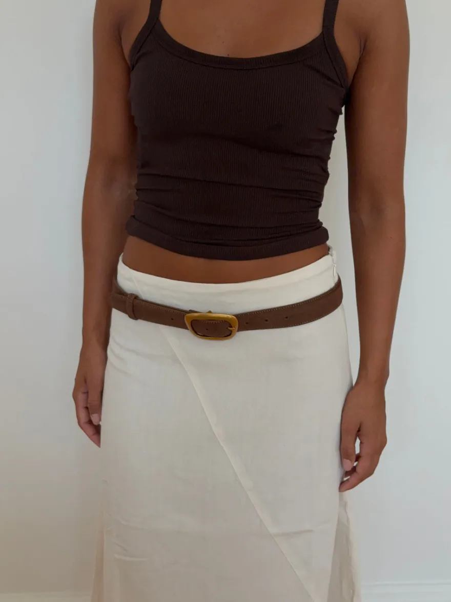 Design By Si Heritage bælte - Brun/guld Sale