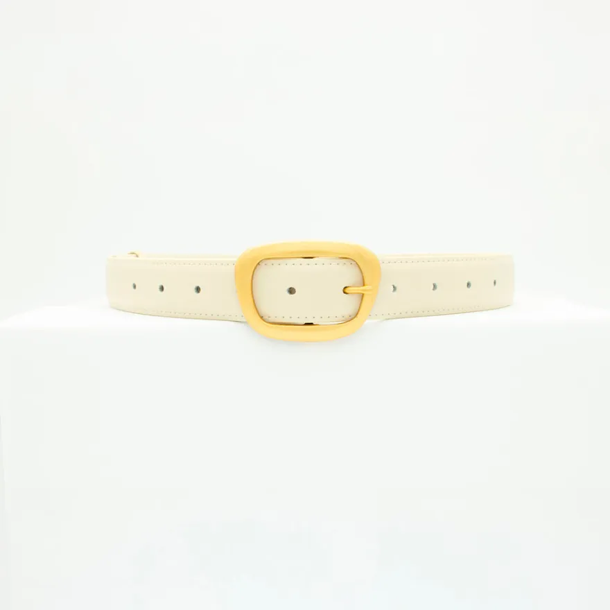 Design By Si Heritage bælte - Hvid/guld Discount