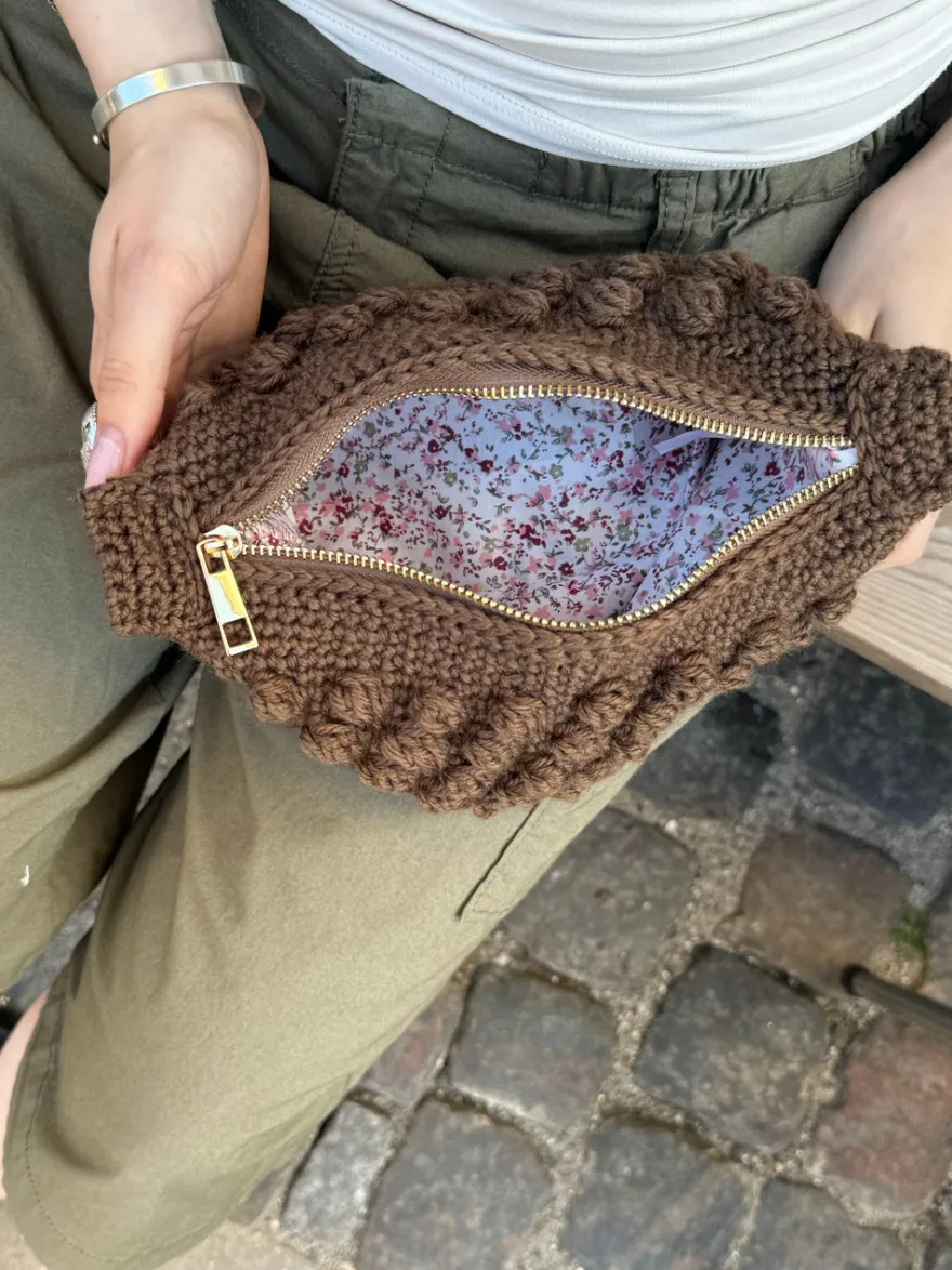Design By Si Hæklet clutch - Brun Best
