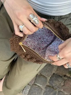 Design By Si Hæklet clutch - Brun Best