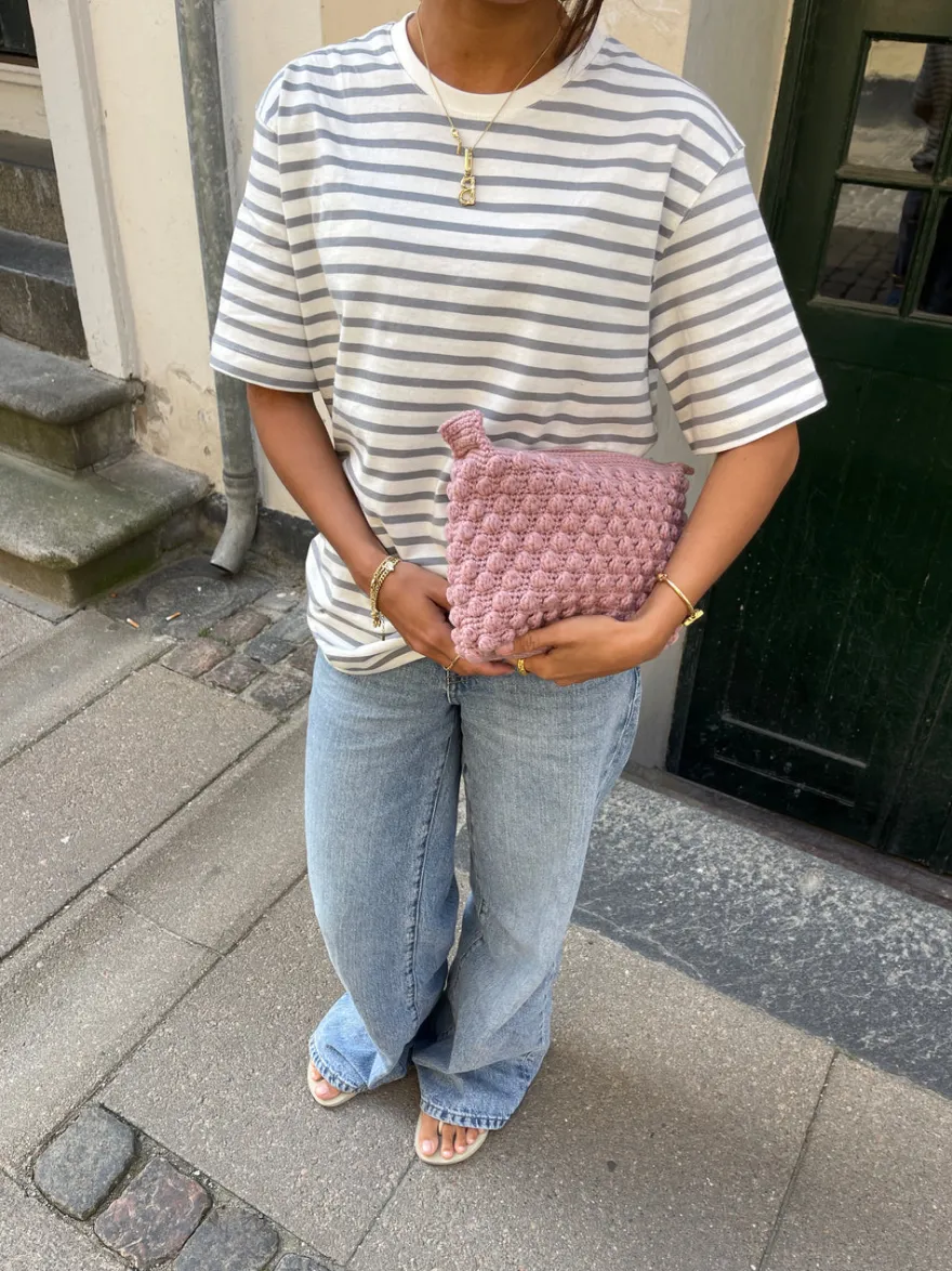 Design By Si Hæklet clutch - Lyserød