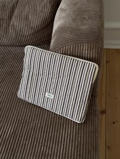 Design By Si Honey computersleeve med striber - Beige/brun Sale