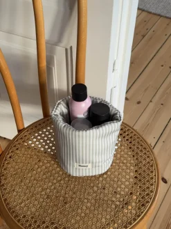 Design By Si Honey lille opbevaring med striber -Hvid/grøn Discount