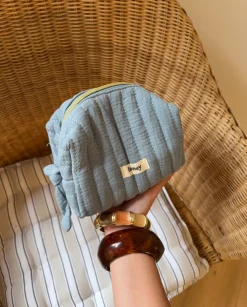 Design By Si Honey lille toilettaske - Støvet blå Clearance