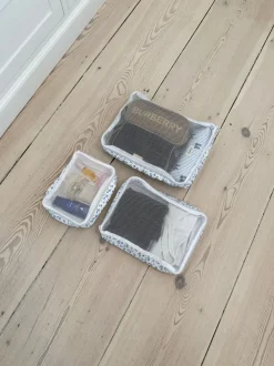 Design By Si Honey packing cubes - Hvid med blå blomster Best