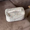 Design By Si Honey stor toilettaske med hank - Hvid med blomster Sale
