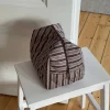 Design By Si Honey stor toilettaske med striber - Brun/hvid Discount