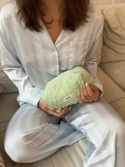 Design By Si Honey stor toilettaske - Mint grøn i broderi Discount