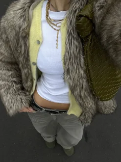 Design By Si Jamilla mohair cardigan - Gul Hot